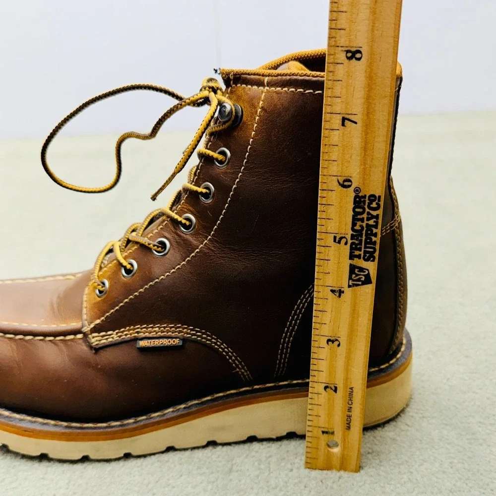 Carhartt Women's 8.5 Waterproof Steel Moc Toe Wedge Work Boots EH Slip Resistant
